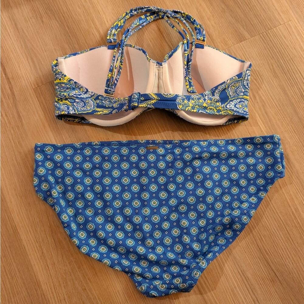 Lands' End | Blue Paisley Bikini Set | 36DD/38D & 14 - Picture 2 of 9